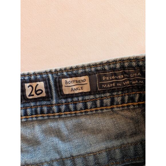 Miss Me Women's Thrashed Boyfriend Blue Jeans Sz 26 Destroyed Worn Distressed - Picture 10 of 12